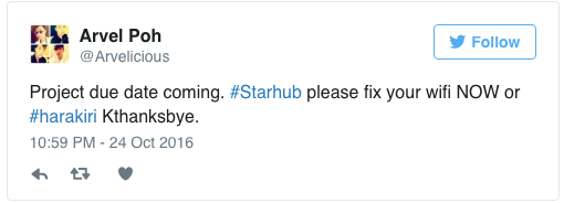 starhub broadband outage socialmedia